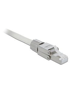 DELOCK βύσμα RJ45 CAT 6A STP 86477, tool-free, ασημί