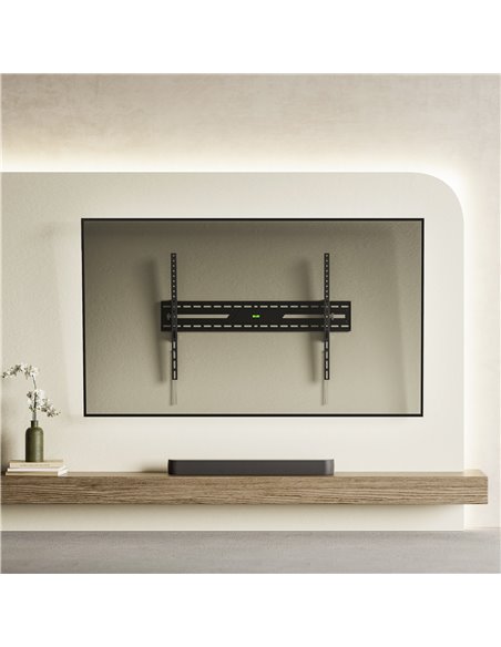 POWERTECH επιτοίχια βάση τηλεόρασης PT-1368, 43-100", έως 75kg, ρυθμιζόμενη κλίση