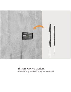 POWERTECH επιτοίχια βάση τηλεόρασης PT-1373, 32-75", έως 75kg, fixed