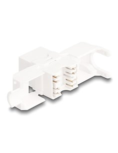 DELOCK Keystone module 86051, RJ45 σε LSA, Cat.6A UTP, λευκό, 4τμχ