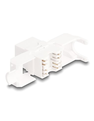 DELOCK Keystone module 86051, RJ45 σε LSA, Cat.6A UTP, λευκό, 4τμχ