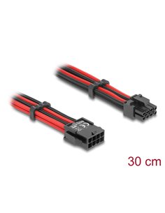 DELOCK καλώδιο 8 pin σε 6+2 pin PCIe 80975 με υφασμάτινη επένδυση, 30cm