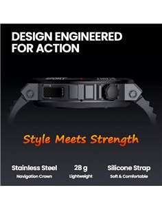 ZEBLAZE smartwatch Ares 3 Plus, heart rate, 1.43" AMOLED, IP68, μαύρο