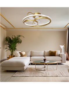 POWERTECH smart ανεμιστήρας οροφής HLL-0178 με LED φως, 50W, Φ50x21cm, χρυσός