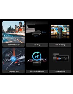 DDPAI smart κάμερα αυτοκινήτου MINI Pro, 1296p, WiFi