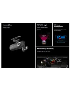 DDPAI smart σετ καμερών αυτοκινήτου N1 Dual, 1296p/1080p, WiFi