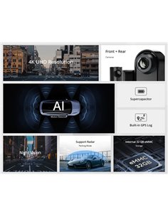 DDPAI smart σετ καμερών αυτοκινήτου N5 Dual, 4K/1080p, WiFi/Bluetooth, GPS