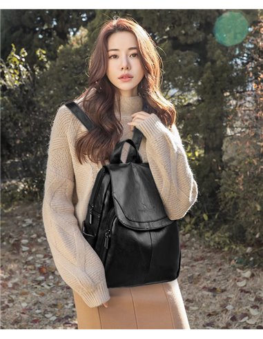 BALIDAISHU γυναικεία τσάντα πλάτης LBAG-0030, μαύρη