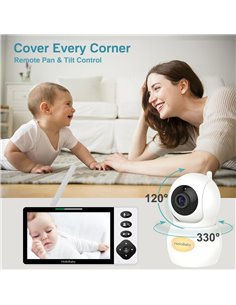 HELLOBABY ενδοεπικοινωνία μωρού HB6084L με κάμερα & οθόνη 5.5", 720p, PTZ