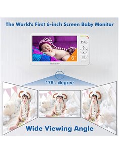 HELLOBABY ενδοεπικοινωνία μωρού HB6364 με κάμερα & οθόνη 6", 720p, PTZ