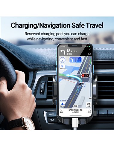 CELEBRAT βάση smartphone αυτοκινήτου HC-23 για αεραγωγούς, μαύρη