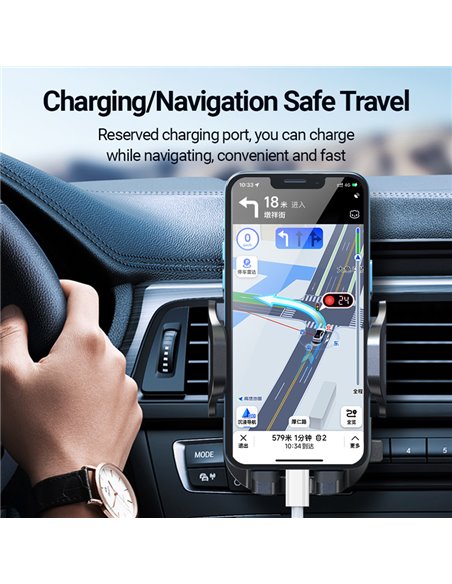 CELEBRAT βάση smartphone αυτοκινήτου HC-23 για αεραγωγούς, μαύρη