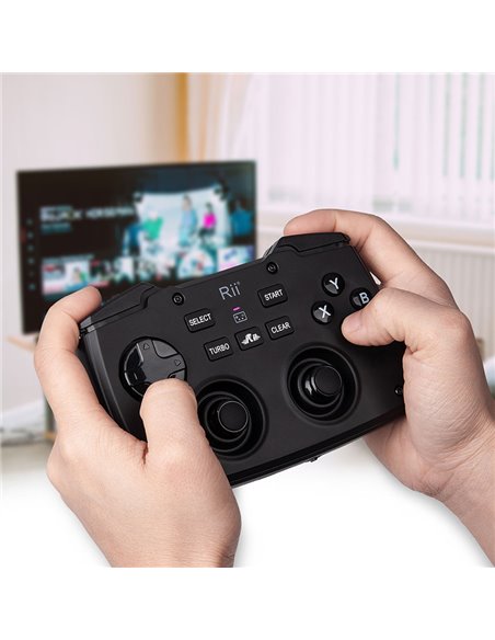 RIITEK ασύρματο gamepad & πληκτρολόγιο RK707, backlit, 2.4GHz, μαύρο