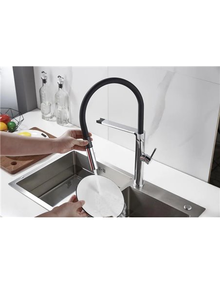 BRUNO μπαταρία πάγκου κουζίνας M54801-817C, αναμεικτική, ασημί