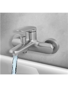 BRUNO μπαταρία τοίχου μπάνιου M31570-235C, αναμεικτική, ασημί