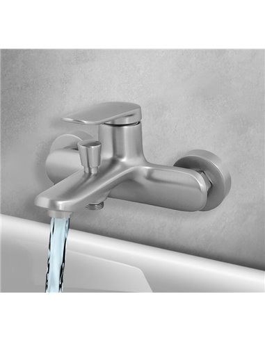 BRUNO μπαταρία τοίχου μπάνιου M31570-235C, αναμεικτική, ασημί