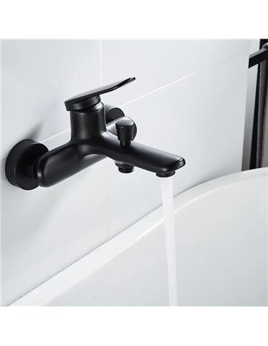 BRUNO μπαταρία τοίχου μπάνιου M31570-235H, αναμεικτική, μαύρη