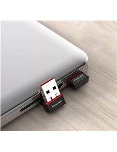 POWERTECH ασύρματος USB αντάπτορας δικτύου PT-1384, 150Mbps WiFi