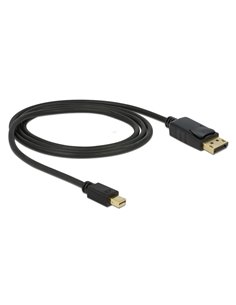 DELOCK καλώδιο mini DisplayPort σε DisplayPort 82698, 4K/60Hz, 21.6 Gbps, 1m, μαύρο
