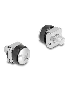 DELOCK σετ βίδες με παξιμάδια 42432 για rack, M6/16mm, ασημί, 100τμχ