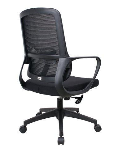 POWERTECH καρέκλα γραφείου PT-1391 με μπράτσα και ανάκλιση, ρυθμιζόμενο ύψος, μαύρη