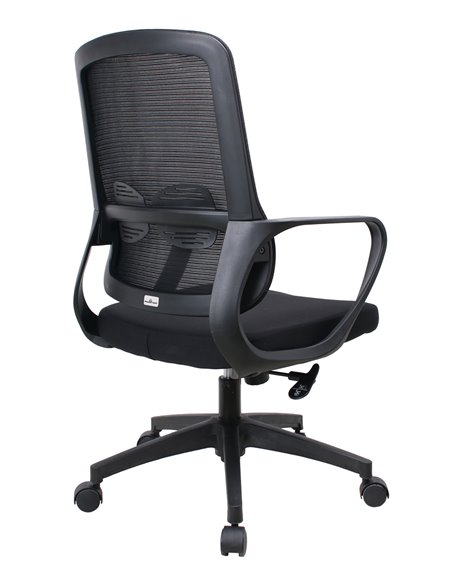 POWERTECH καρέκλα γραφείου PT-1391 με μπράτσα και ανάκλιση, ρυθμιζόμενο ύψος, μαύρη