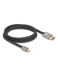 DELOCK καλώδιο mini DisplayPort σε DisplayPort 81092, 8K/60Hz, 32.4 Gbps, 2m, μαύρο