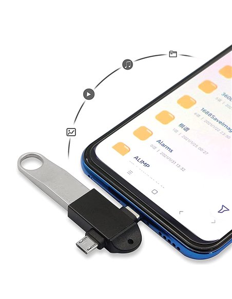 POWERTECH αντάπτορας USB σε USB-C & micro USB CAB-UC090, 5Gbps, μαύρος