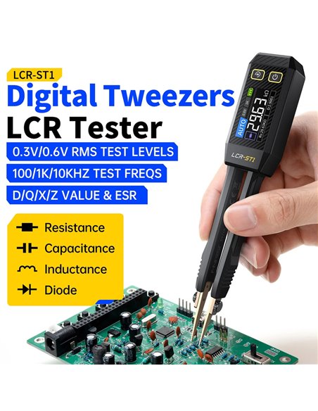 FNIRSI ψηφιακό LCR/SMD/ESR tester LCR-ST1, επαναφορτιζόμενο