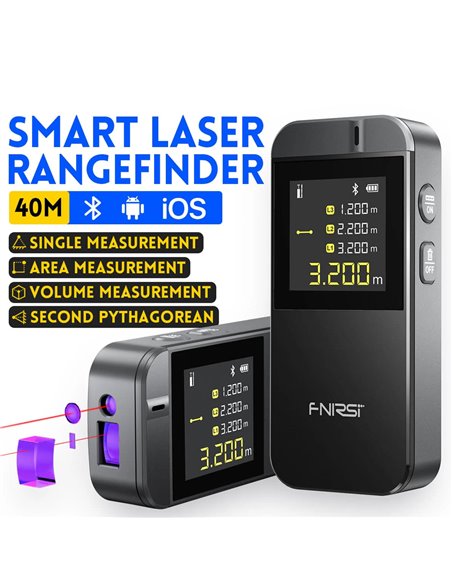 FNIRSI laser μετρητής απόστασης IR40, επαναφορτιζόμενος, 40m