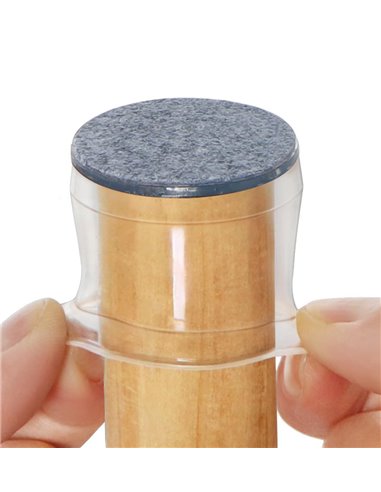 HOME USE προστατευτικές τάπες επίπλων HUH-0225, 32-37mm, διάφανες, 24τμχ