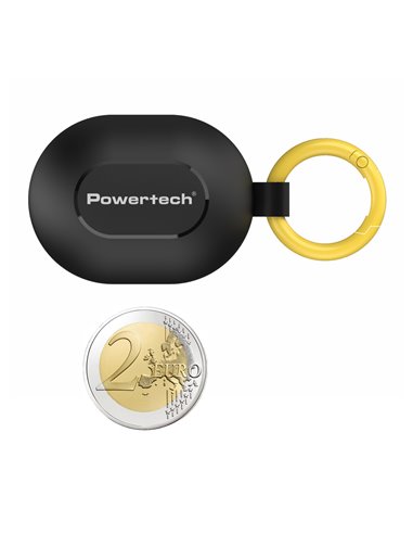 POWERTECH earphones με θήκη φόρτισης PT-1392, True Wireless, 6mm, 25/230mAh, μαύρα