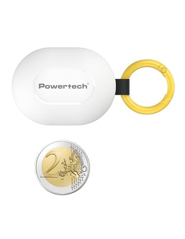 POWERTECH earphones με θήκη φόρτισης PT-1393, True Wireless, 6mm, 25/230mAh, λευκά