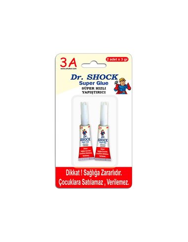 Dr Shock κόλλα στιγμής 2x3gr,  (τύπου logo)
