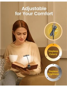 GLOCUSENT LED φακός διαβάσματος GLCSNTA2401, επαναφορτιζόμενος, έως 60lm, γκρι