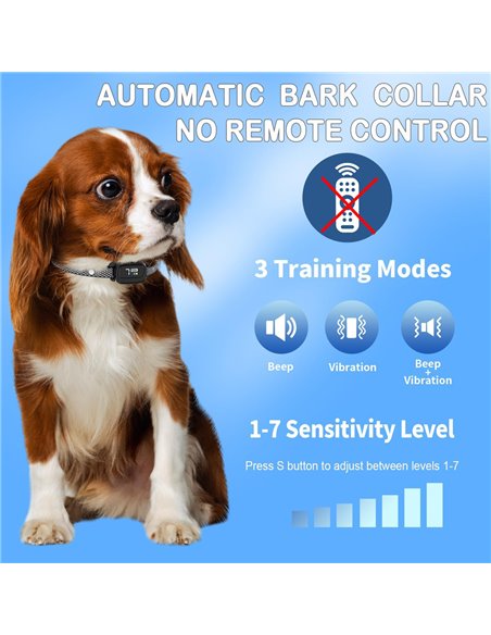 POWERTECH ηλεκτρικό κολάρο εκπαίδευσης σκύλου PT-1395 για αποτροπή γαυγίσματος