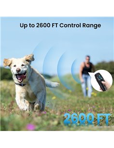 POWERTECH ηλεκτρικό κολάρο εκπαίδευσης σκύλου PT-1398 με ασύρματο χειριστήριο, εμβέλεια 800m