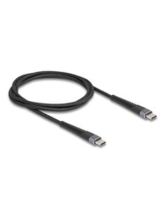 DELOCK καλώδιο USB-C 81124, 60W, 480Mbps, 1m, μαύρο