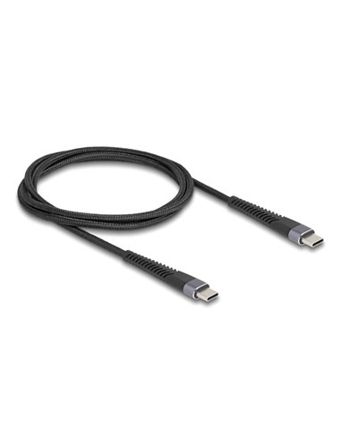 DELOCK καλώδιο USB-C 81124, 60W, 480Mbps, 1m, μαύρο