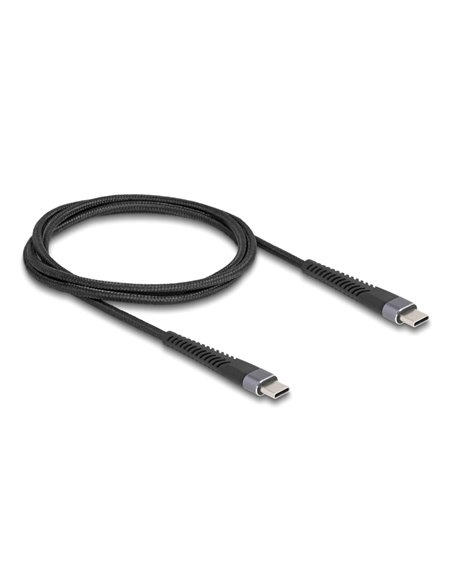 DELOCK καλώδιο USB-C 81124, 60W, 480Mbps, 1m, μαύρο