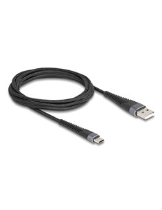 DELOCK καλώδιο USB σε USB-C 81122, 60W, 480Mbps, 2m, μαύρο