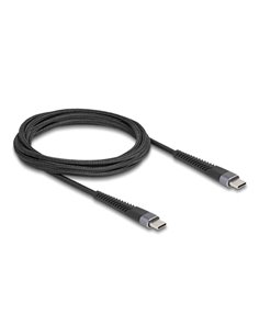 DELOCK καλώδιο USB-C 81125, 60W, 480Mbps, 2m, μαύρο