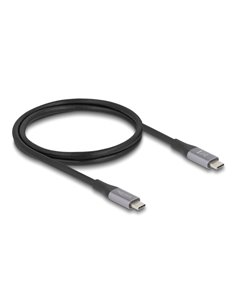 DELOCK καλώδιο USB-C 81191, 240W, 40 Gbps, 8K, 1m, E-Marker, μαύρο