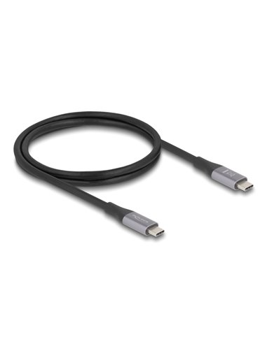 DELOCK καλώδιο USB-C 81191, 240W, 40 Gbps, 8K, 1m, E-Marker, μαύρο