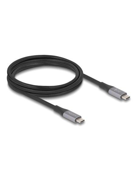 DELOCK καλώδιο USB-C 81192, 240W, 40 Gbps, 8K, 2m, E-Marker, μαύρο