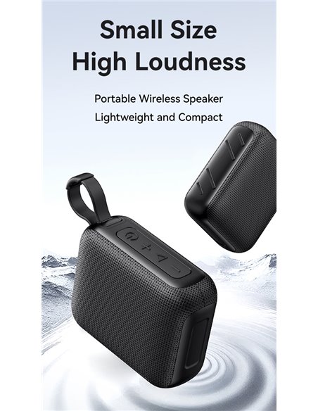 USAMS φορητό ηχείο YX015, 5W, Bluetooth, 1200mAh, μαύρο