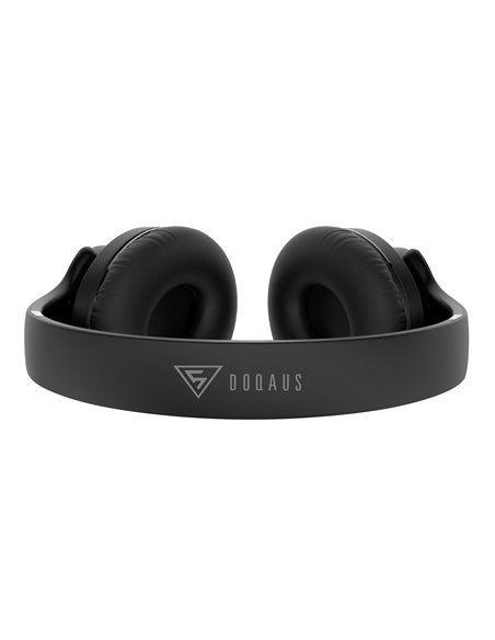 DOQAUS headphones DESIGN 2, ασύρματα & ενσύρματα, Φ40mm, 600mAh, μαύρα