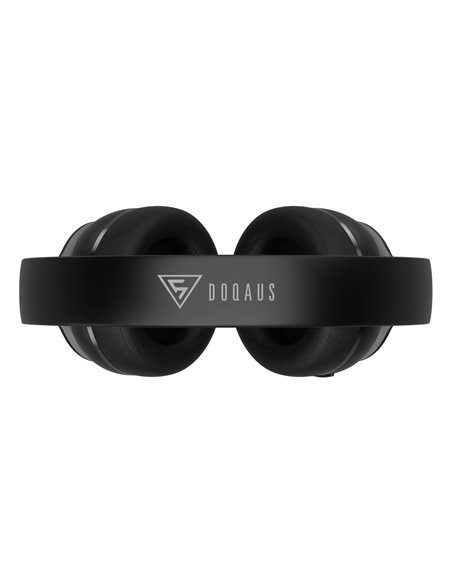 DOQAUS headphones DESIGN 3, ασύρματα & ενσύρματα, Φ40mm, 600mAh, μαύρα