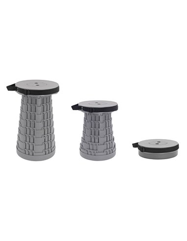 POWERTECH πτυσσόμενο καρεκλάκι HUH-0231, αντοχή έως 250kg, 25.5x45cm, γκρι