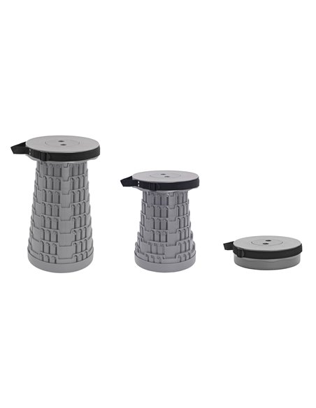 POWERTECH πτυσσόμενο καρεκλάκι HUH-0231, αντοχή έως 250kg, 25.5x45cm, γκρι